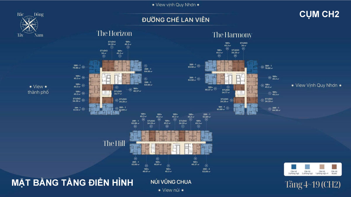 Mặt bằng tầng điển hình dự án Luvista quy Nhơn